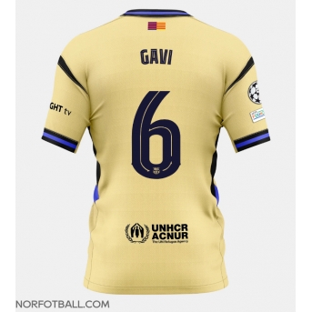 Billige Fotballdrakt Barcelona Paez Gavi #6 Replika Bortedrakt 2025-26 Kortermet